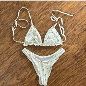 Aerie Yellow Floral Bikini